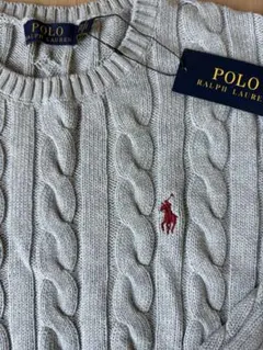 洗えるコットンニット　ラルフローレン　ケーブルニット 定価2.97万円