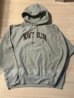 【ALCHEMIST着】NAVY BLUE HOODIE リバースウィーブ XL