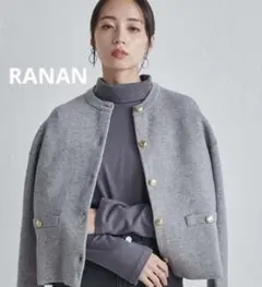 RANAN 【4つの機能付き】洗える！ ゴールド調ボタンニット カーディガン