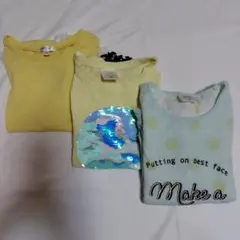 女の子　トップス　Tシャツ 3点　まとめ売り　セット　140