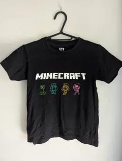 ユニクロ Minecraft キャラクター Tシャツ 黒 130