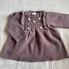 ZARA フリルニットワンピー6-9ヶ月