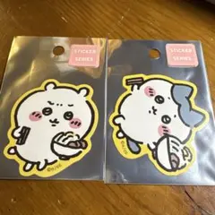 ちいかわ　スマホに貼れるサイズのステッカー　郎　ハチワレ