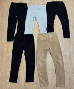 【訳あり】ユニクロ リブレギンス等 5枚セット 120