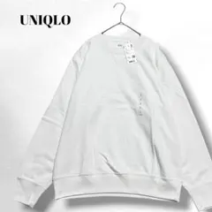 【UNIQLO】未使用タグ付き✨️長袖スウェットシャツ/シンプル/無地/綿100のサムネイル