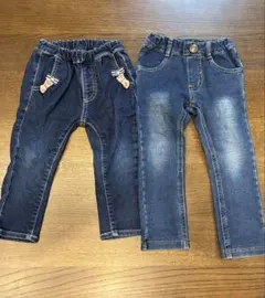 ムージョンジョン　デニムパンツ2点セット　90cm & 95cm