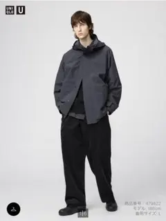 UNIQLOUコーデュロイユーティリティパンツ黒Lサイズブラック　ユニクロユー