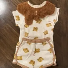 アプレレクール　パンケーキ　ロンパース セットアップ80サイズ