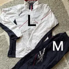 asics ウォームアップウェア ジャケットとパンツセット上Ｌと下Ｍ