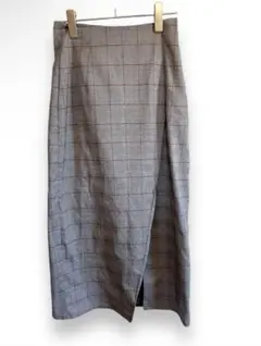 Chicoロング スカート　グレンチェック スリット　F