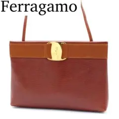 SalvatoreFerragamo ヴァラリボン ショルダーバッグ ブラウンのサムネイル