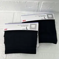 ユニクロ ショーツ（ジャストウエスト） L ブラック　2枚セット