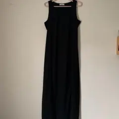 PAGEBOY 黒 ノースリーブ ニットワンピース ロング