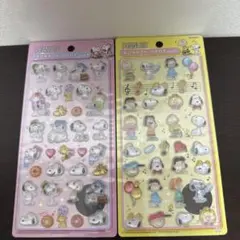 【サンスター文具正規品】スヌーピーボンボンドロップシール2点セット
