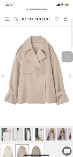 ココディール　ミドル丈トレンチコート