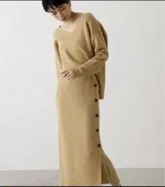 Azul by moussy サイドボタンニットワンピース M 新品未使用