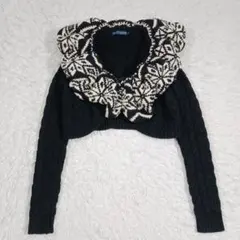 ✨極美品✨ラルフローレン　オールド　ウール カシミヤ　ケーブルニット　ボレロ　S