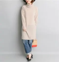 ROSSO タートルネックニットワンピース