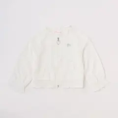 新品　メゾピアノ　シアーギンガムブルゾン