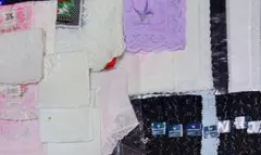 レディースレース刺繍ブランドハンカチ 未使用26枚 おまけ6枚