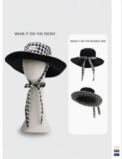 リバーシブル アウトドアハット チェック柄