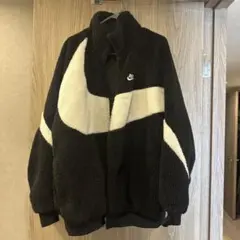 【XLサイズ】NIKE メンズボアジャケット ブラック/ホワイト