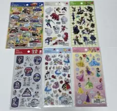 ディズニーキャラクター　ペタペタシール　6枚セット　新品未使用