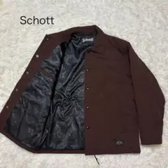激レア【ショット】キルティングジャケット　ロゴ　ブラウン　ウォッシャブル　L