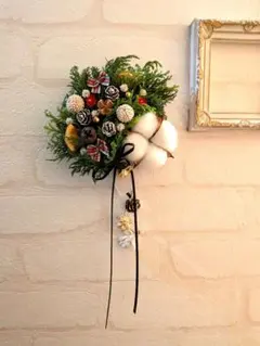 ドライフラワー　ミニミニリース　クリスマス