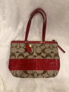 COACH シグネチャー トートバッグ レッドのサムネイル