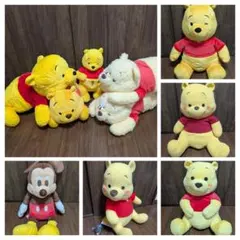 くまのプーさんとミッキーマウス　ぬいぐるみセット