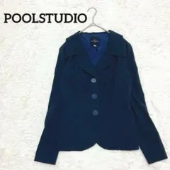 美品 POOLSTUDIO テーラードジャケット 9 ネイビー 長袖 上品 通勤のサムネイル