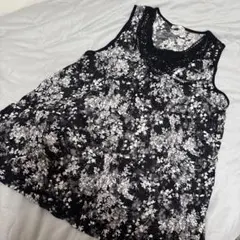 plie 花柄レース ノースリーブ チュニック