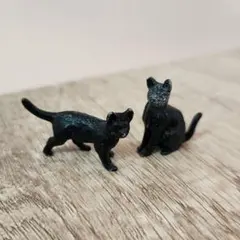 猫　ミニチュア　インテリア　黒猫　難アリ
