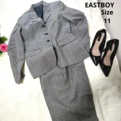 【オシャレ☆EASTBOY WOMAN】黒　白　千鳥柄　セットアップ　サイズ11