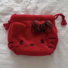 ハローキティ ぬいぐるみ巾着 산리오