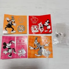Disney 100周年記念 4個セット　メタルブックマーカー