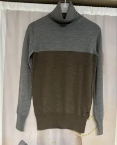 ザノーネ バイカラー タートルネックニット イタリア製