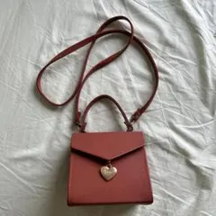ショルダーバッグ ハート型チャーム付き　昭和