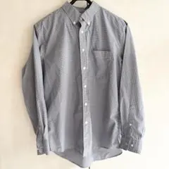 UNIQLO ブロードシャツ/チェック/ボタンダウン　BLUE