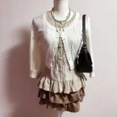 y2k 平成 LIZLISA フリル レース カーディガン 姫系 森ガール