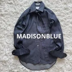 マディソンブルー マダムシャツ 長袖 デニム風 シャンブレー 春服 日本製 マディソンブルー マダムシャツ 長袖 デニム風 シャンブレー 春服 日本