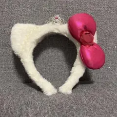 サンリオピューロ公式　ハローキティ50周年　ティアラ付きカチューシャ