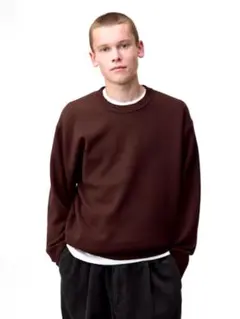 GUミラノリブクルーネックセーター サイズL