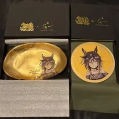 ウマ娘 ステイゴールド ガラストレー コースター 金箔小皿 箔一 金沢箔コラボ ウマ娘 ステイゴールド ガラストレー コースター 金箔小皿 箔一 金沢箔