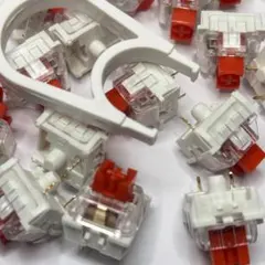 メカニカルキーボード軸体　赤軸　防塵タイプ　軸抜き器付き