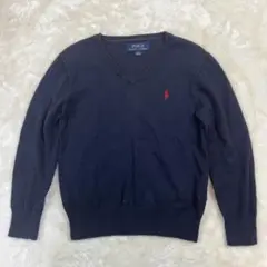 ラルフローレン 長袖 Vネック 秋服 ネイビー 130