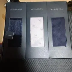 BURBERRY ソックス 1足、ハンカチ2枚 ギフトボックス入り