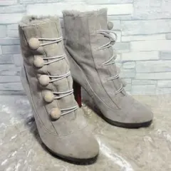 【良品】SEVEN TWELVE THIRTY ブーツ 23cm グレー