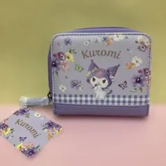 クロミ　Kuromi サンリオ　紫　パープル　花柄　サイフ　財布　女児